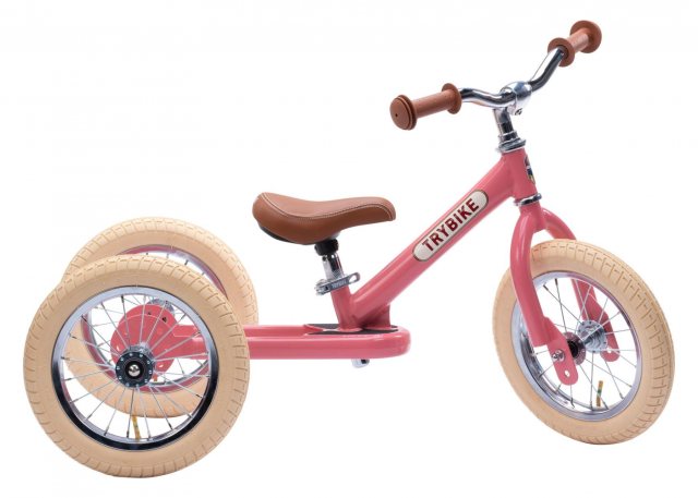 HIPPYCHI Hippychick Trybike Steel 2 In 1 Balance Trike Vintage Pink