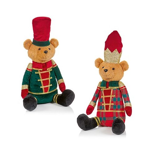 Sitting Soldier Bear Assorted 43cm