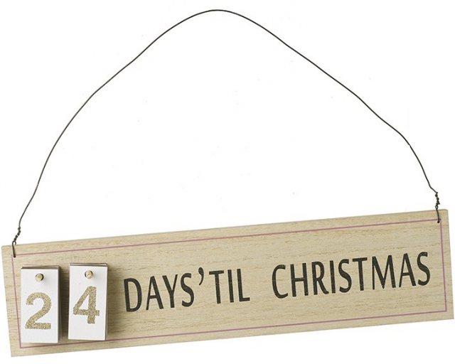 HEAVENSE Wooden Advent Days Till Christmas Sign - Signs - Mole Avon