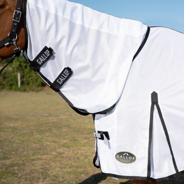 Tappeto Per Cavallo Ruggles 7'3" Peso Medio 280g Con Collo Combinato - Impermeabile E Traspirante - Nero