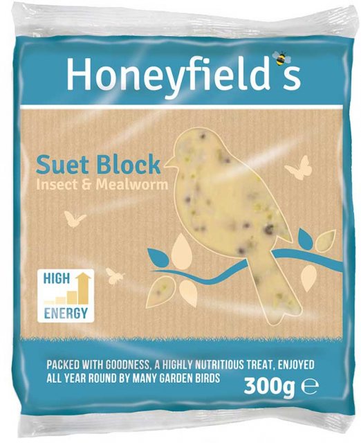 HONEYFIE Honeyfield's Suet Block With Mealworms & Insects