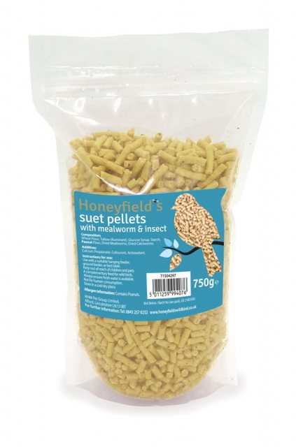 HONEYFIE Honeyfield's Suet Pellets With Mealworms & Insects 550g