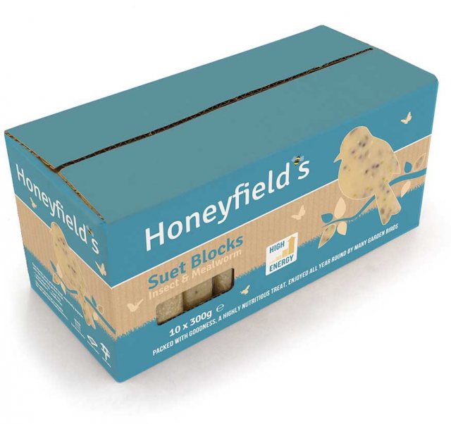 HONEYFIE Honeyfield's Suet Block With Mealworms & Insects 10 Pack
