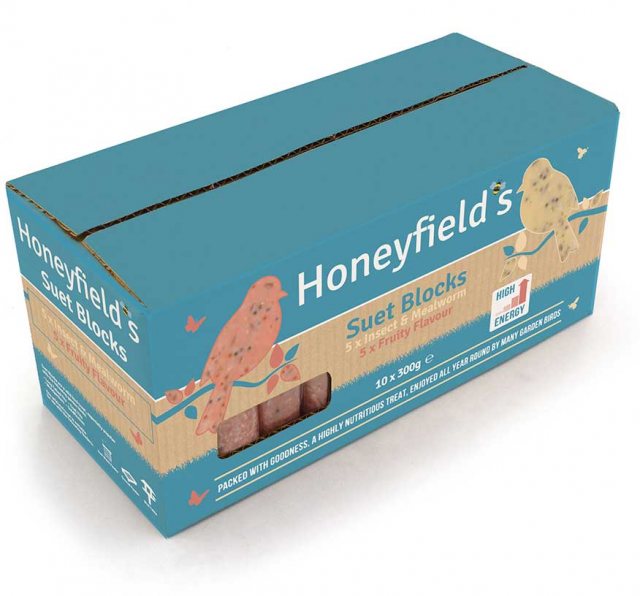 HONEYFIE Honeyfield's Suet Block Mixed Flavour 10 Pack