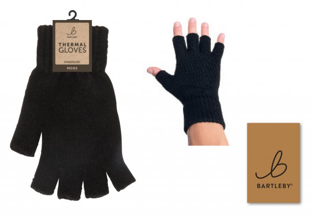 Bartleby Mens Thermal Fingerless Gloves