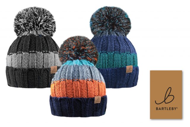 Bartleby Boys Sherpa Lined Bobble Hat Assorted