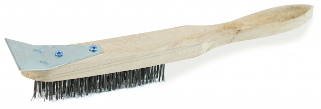 Brushware Brushware 4 Row Wire Brush With Scraper