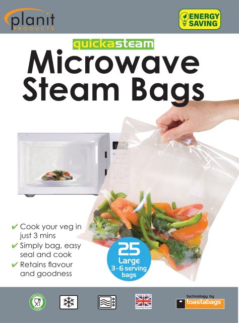 PLANIT Planit Microwave Steam Bags Large 25 Pack