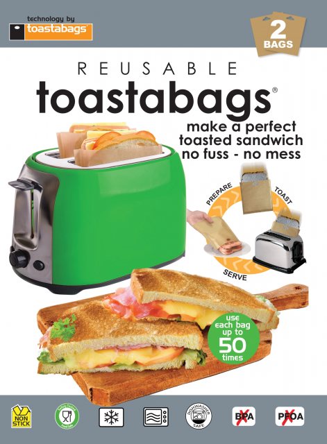 TOASTABA Toastabags Reusable Toast Bags 2 Pack