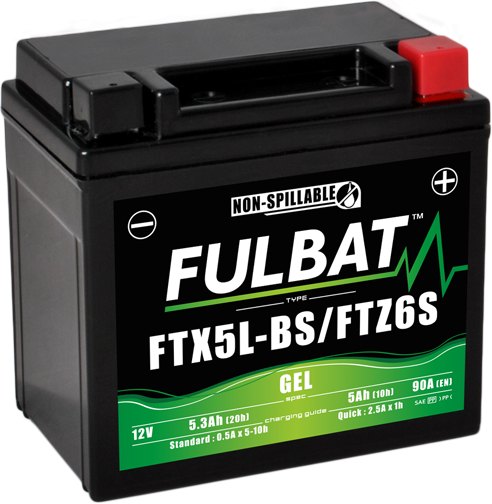 Fulbat Gel Motorcyle Battery 12v 4ah FTX5L-BS