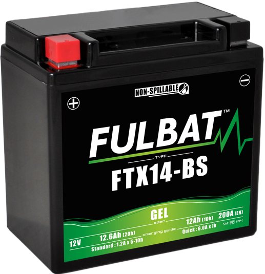 Fulbat Gel Motorcyle Battery 12v 12ah FTX14-BS