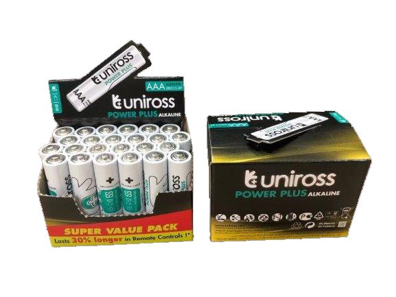 UNIROSS Uniross AAA Alkaline Power Plus Batteries 24 Pack