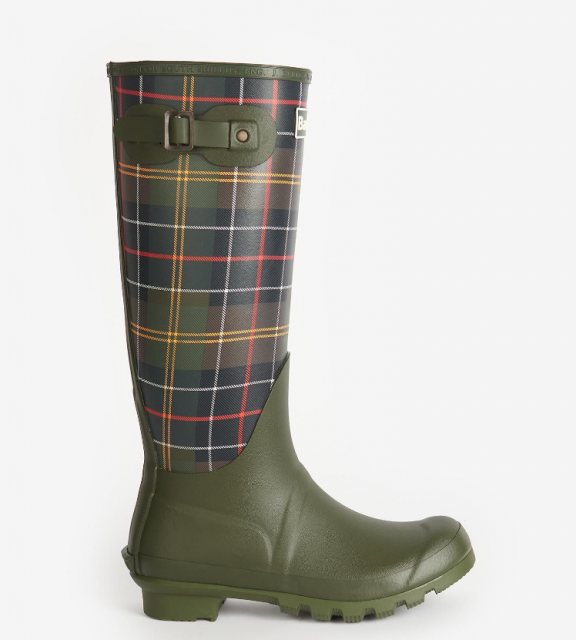 Barbour Barbour Tartan Bede Wellingtons Olive