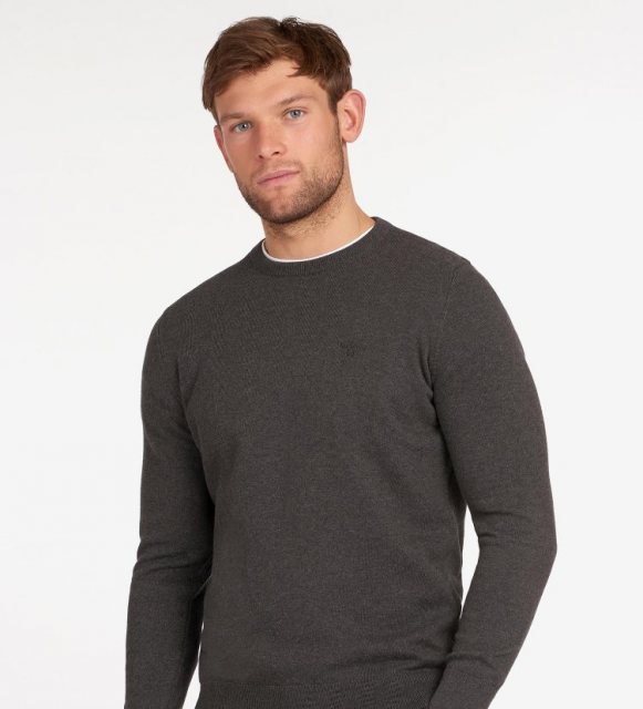 Barbour Barbour Pima Cotton Crew Neck Sweater Charcoal