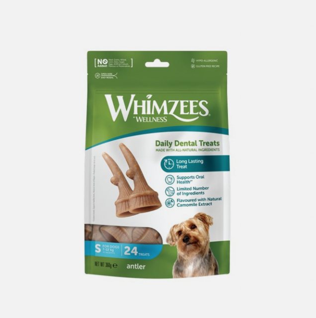 WHIMZEES Whimzees Antler Small Treats 24 Pack
