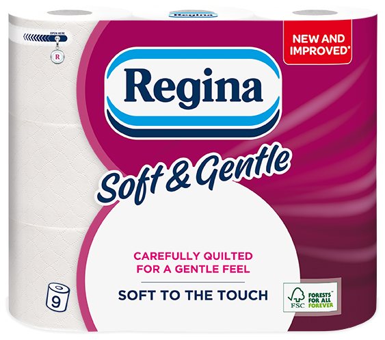 REGINA Regina Soft & Gentle Toilet Roll 9 Pack