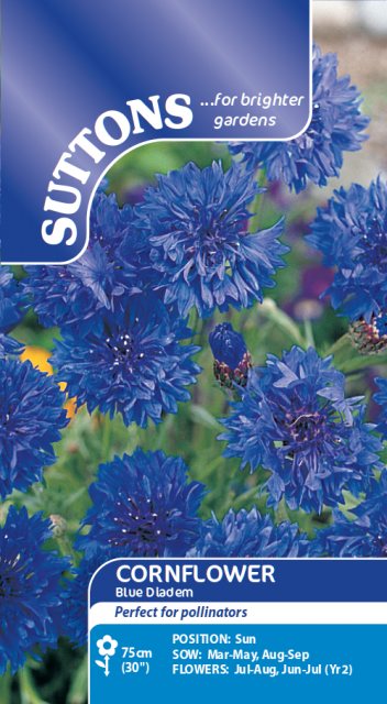 SUTTONS Suttons Cornflower Blue Diadem Seeds