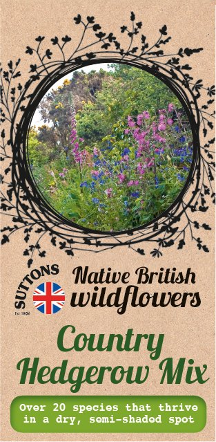 SUTTONS Suttons Wildflower Country Hedgerow Mix Seeds