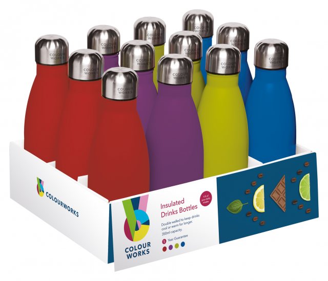 Colourworks Insulated Vacuum Drinks Bottle 350ml