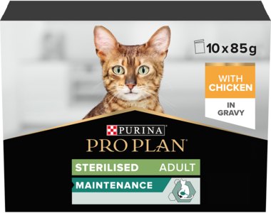 PROPLAN Pro Plan Nutrisavour Adult Sterilised Chicken 10 x 85g