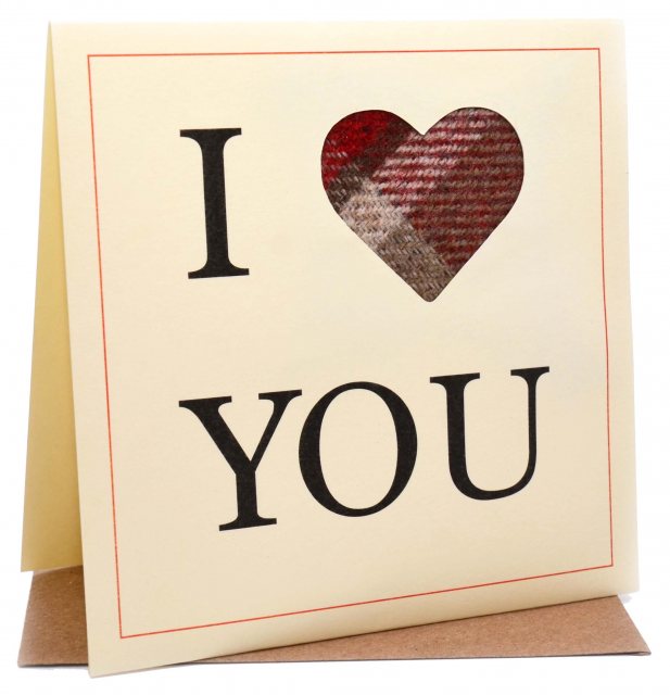 LAMBACRA Lambacraft I Heart You Tweed Card