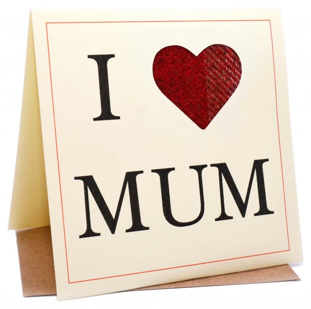LAMBACRA Lambacraft I Heart Mum Tweed Card
