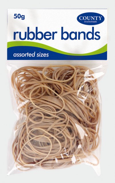 JADE County Natural Rubber Bands 50g