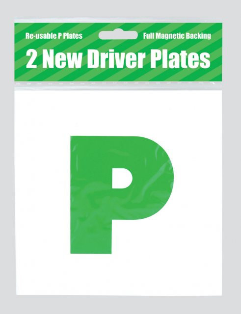 JADE Green Magentic P Plates 2 Pack