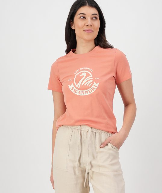 Swanndri Swanndri Original V2 T-Shirt Salmon/White