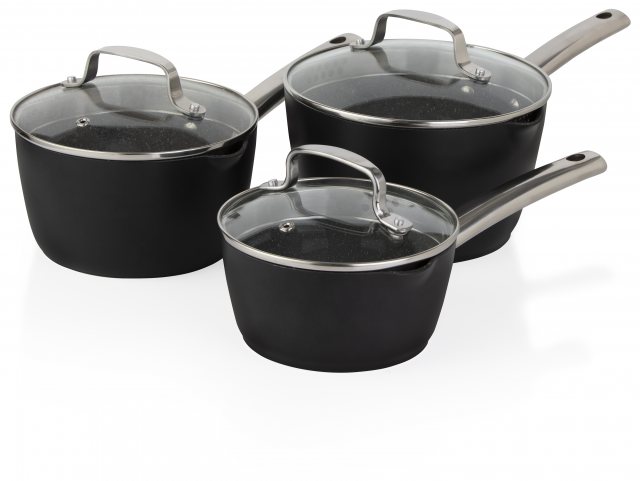 RKW Non Stick Saucepan Set 3 Piece