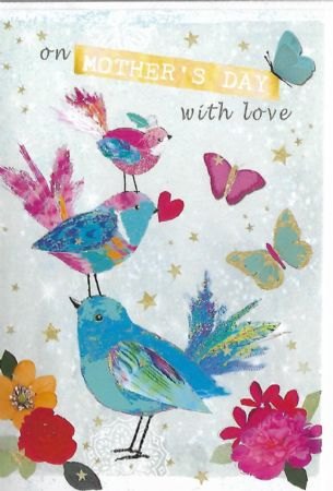 Carson Higham Mother's Day Card Floral Birds