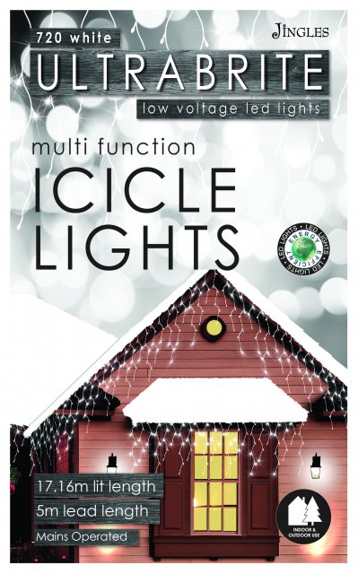 Jingles Ultrabrite Icicle Lights White