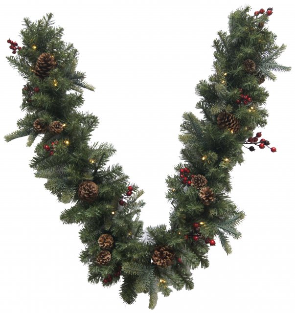Forest Light Up Garland With Timer 180cm
