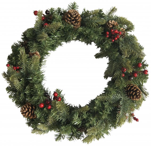 Forest Light Up Wreath With Timer 60cm 30L