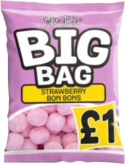 Big Bag Strawberry Bon Bons 125g
