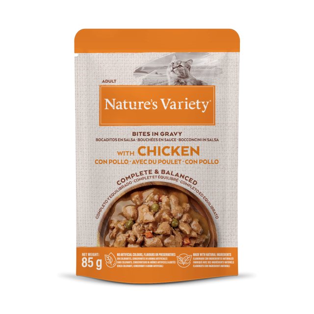 N/VARIET Natures Variety Chicken Bites In Gravy 85g