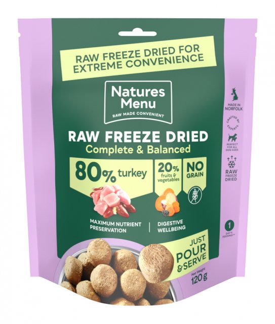 NATURES Natures Menu Raw Freeze Dried Turkey