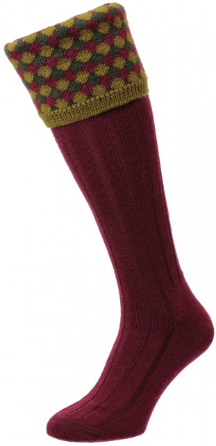 Bisley Workwear Bisley Hadleigh Diamond Sock Wine Size 6-11