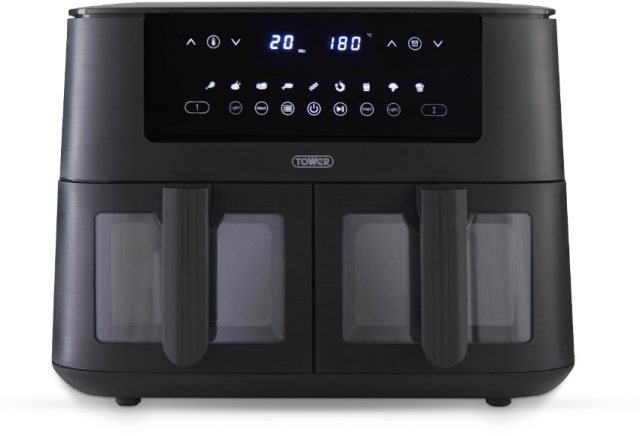 TOWER Vortx Vizion Dual Basket Air Fryer 8L