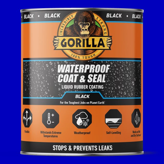 Gorilla Glue Gorilla Waterproof Coat & Seal Black 450ml