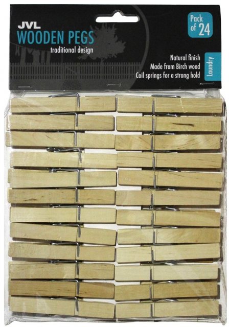 JVL JVL Wooden Pegs 24 Pack