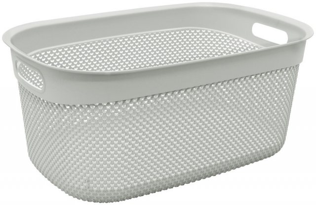 JVL JVL Droplette Laundry Basket 33L Ice Grey