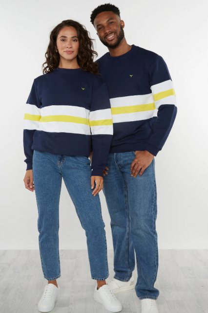 Whale Of A Time Whale Of A Time Unisex Sowerby Sweatshirt Navy Size M