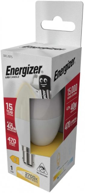 Energizer Energizer LED SBC Candle Bulb Warm White 40w