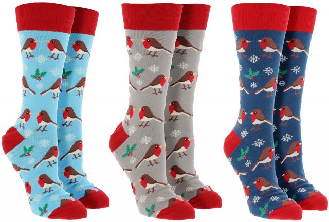 Sock Society Sock Society Xmas Robins Assorted