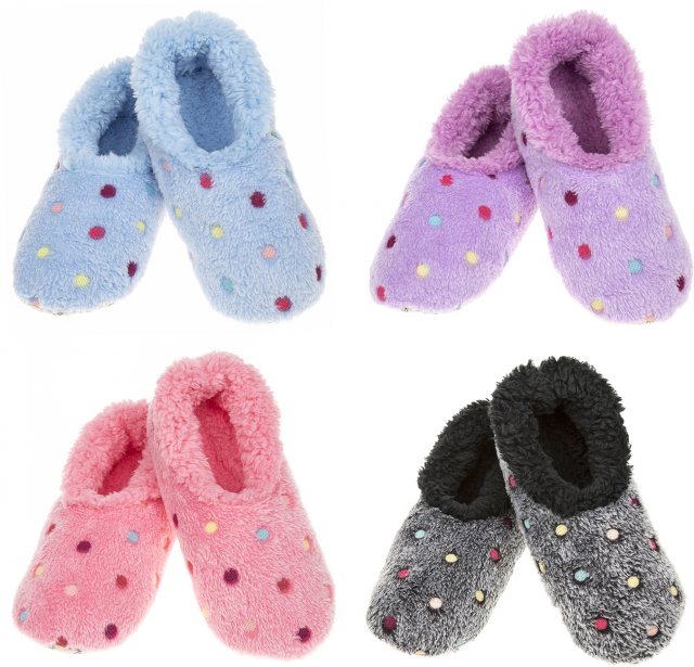 Snoozies Snoozies Lots A Dots Slipper Sock Assorted