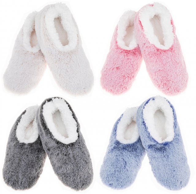 Snoozies Snoozies Frosty Fur Slipper Sock Assorted