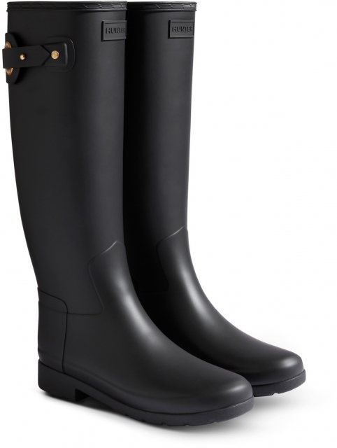 Hunter Hunter Refined Tall Eyelet Buckle Wellington Black