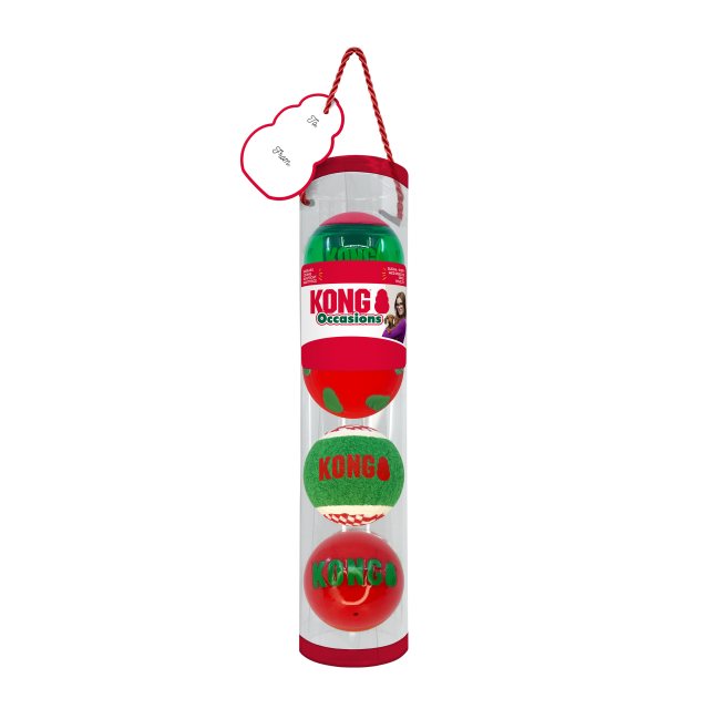 KONG Kong Holiday Occassions Balls 4 Pack