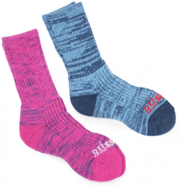 Grisport Grisport Merino Wool Sock Pink/Blue 2 Pack